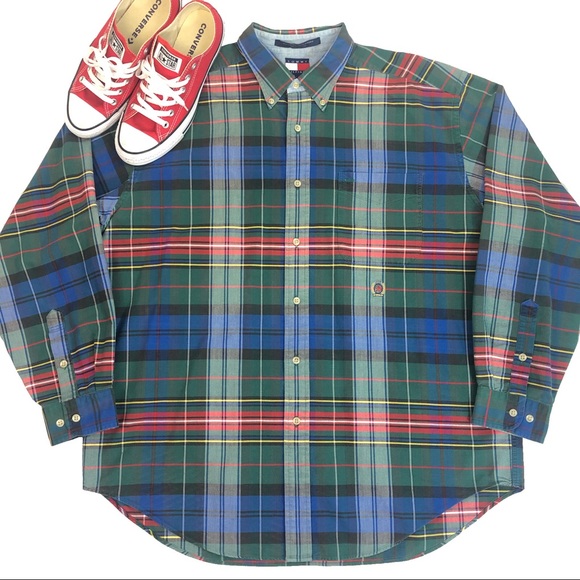 Tommy Hilfiger Other - *SOLD!* VTG Tommy Hilfiger Plaid Button-Up Shirt